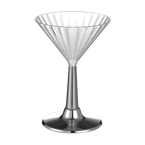 Silver Trim PS Martini Glass - 175ml