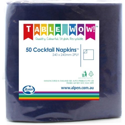 Dark Blue Cocktail Napkin 2ply - Carton: 300