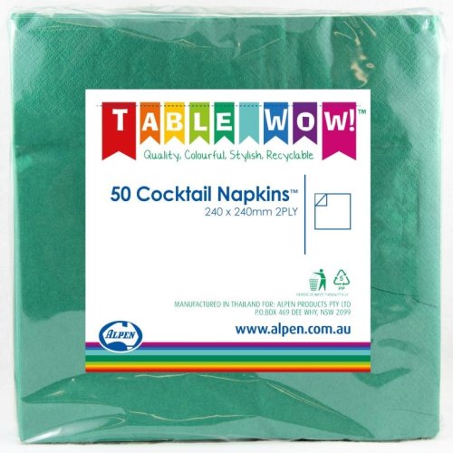Green Cocktail Napkin 2ply - Carton: 300