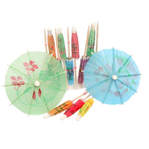 Cocktail Umbrella Parasols Assorted Colours - Box : 100