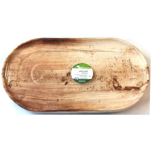 Palm Leaf Platter - Round Edge 22" x 12"