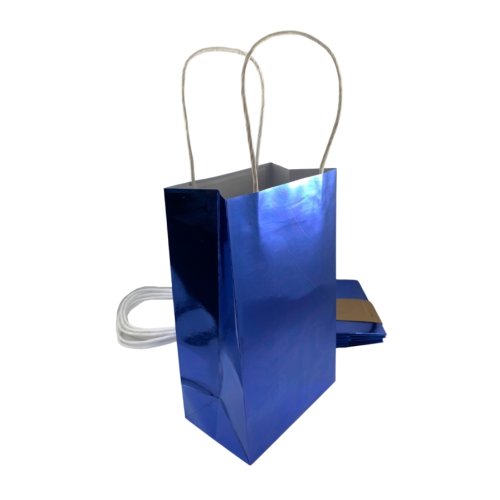 Paper Party Bags - Metallic Blue