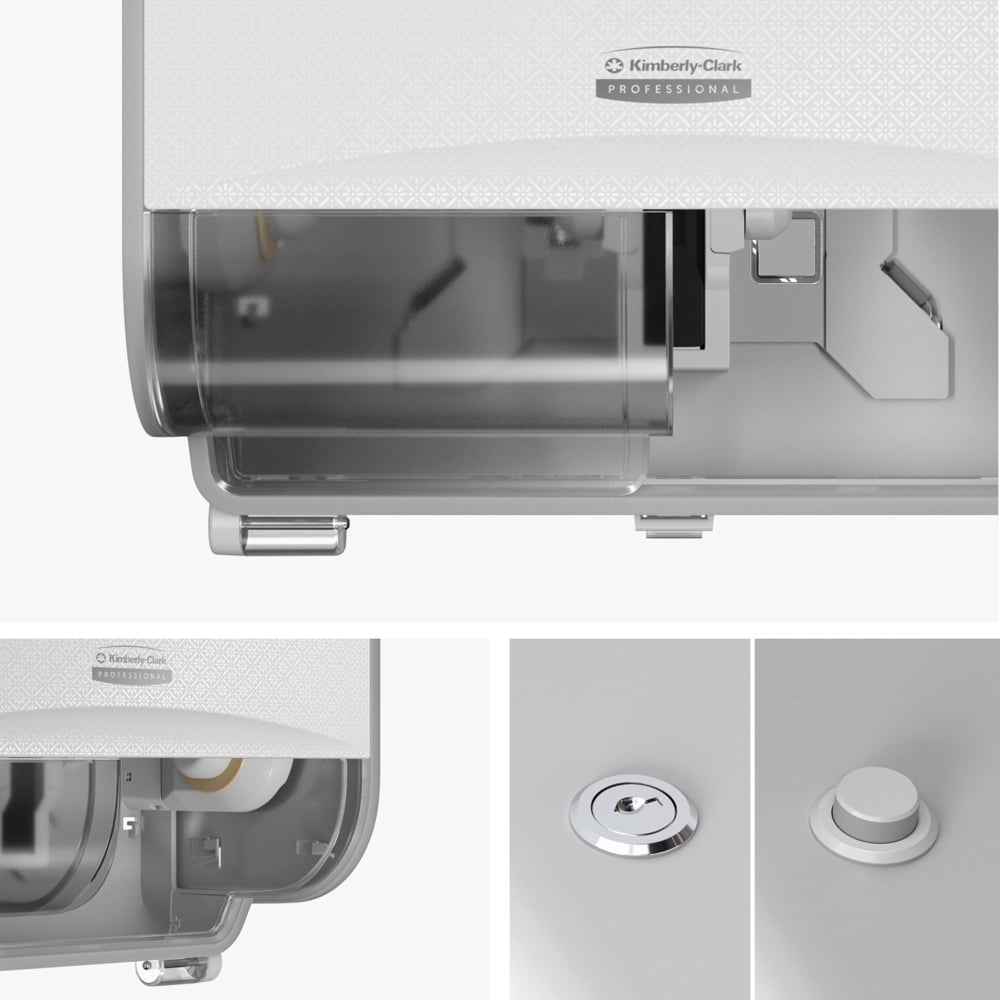 Kimberly-Clark Professional™ ICON™ Standard Roll Toilet Paper Dispenser 2 Roll Horizontal