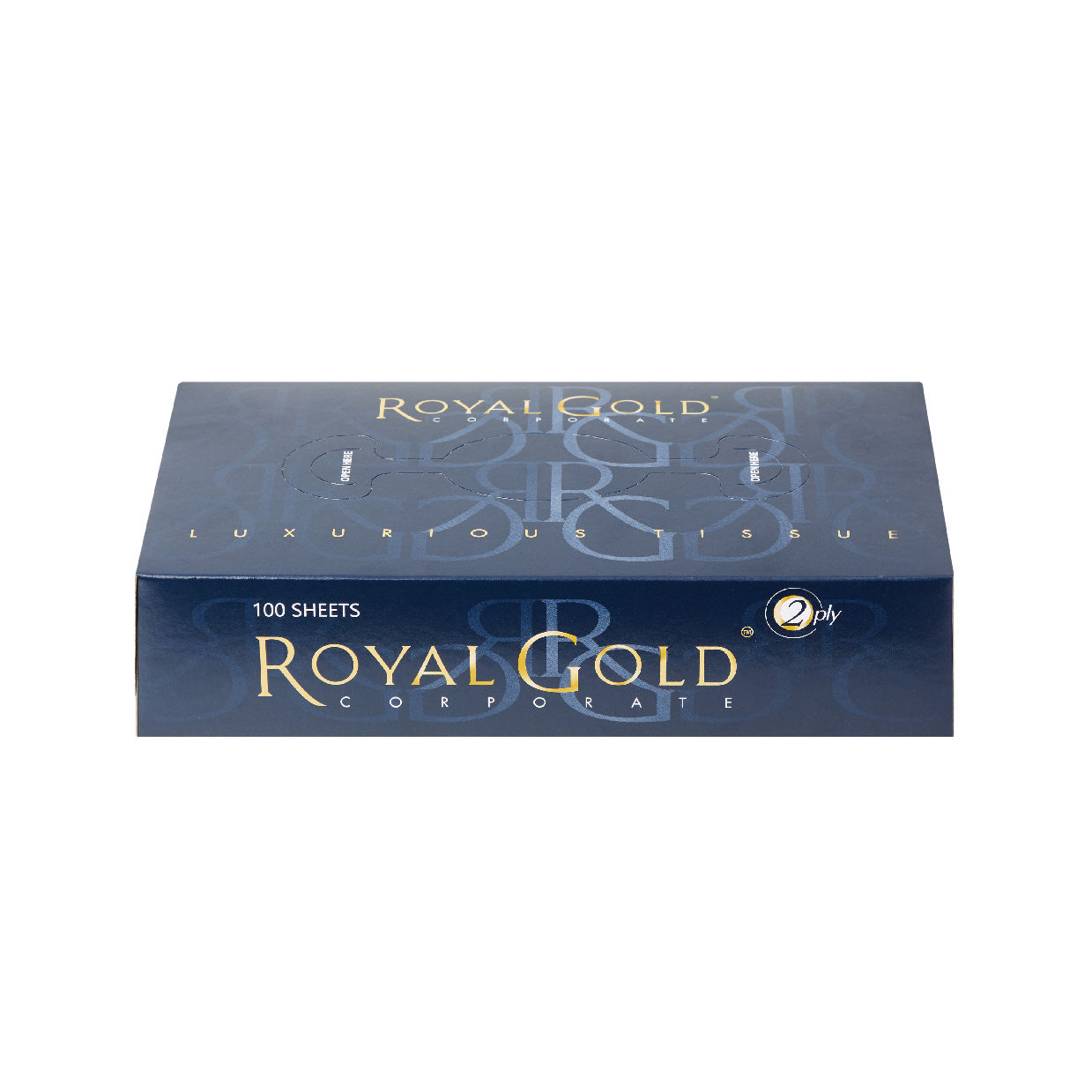 Royal Gold Corporate 2ply Facial Tissue - Rectangular Box 100 Sheet Carton: 48 Boxes