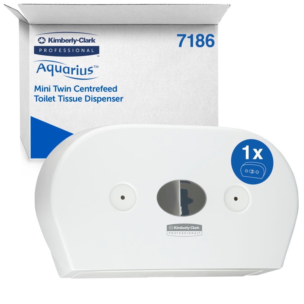 AQUARIUS® Twin Roll centrepull Toilet Paper Dispenser