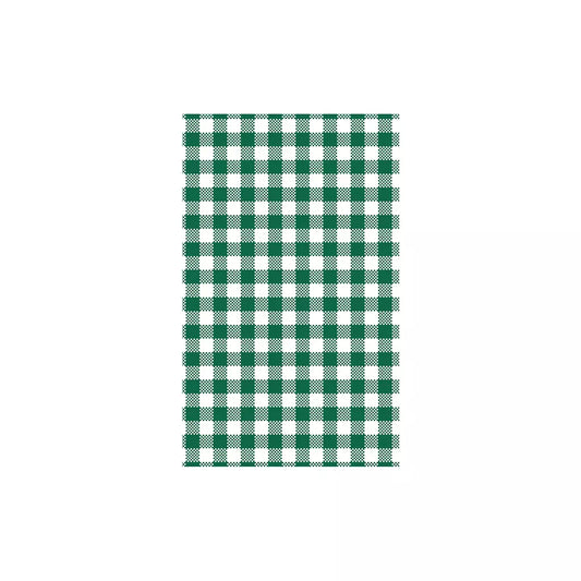 Greaseproof Paper Gingham Green - 190x310mm