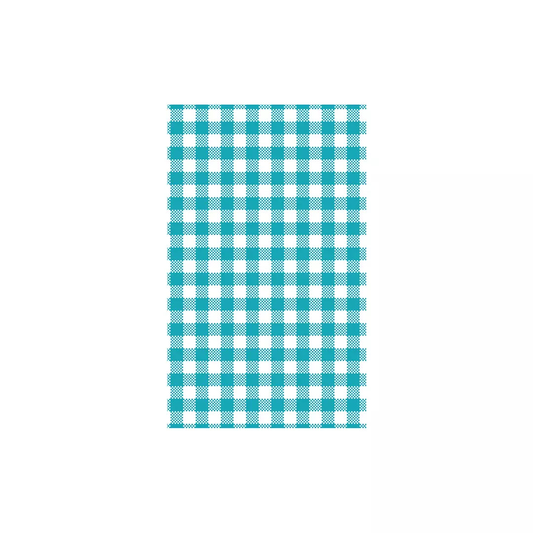 Greaseproof Paper Gingham Teal - 190x310mm