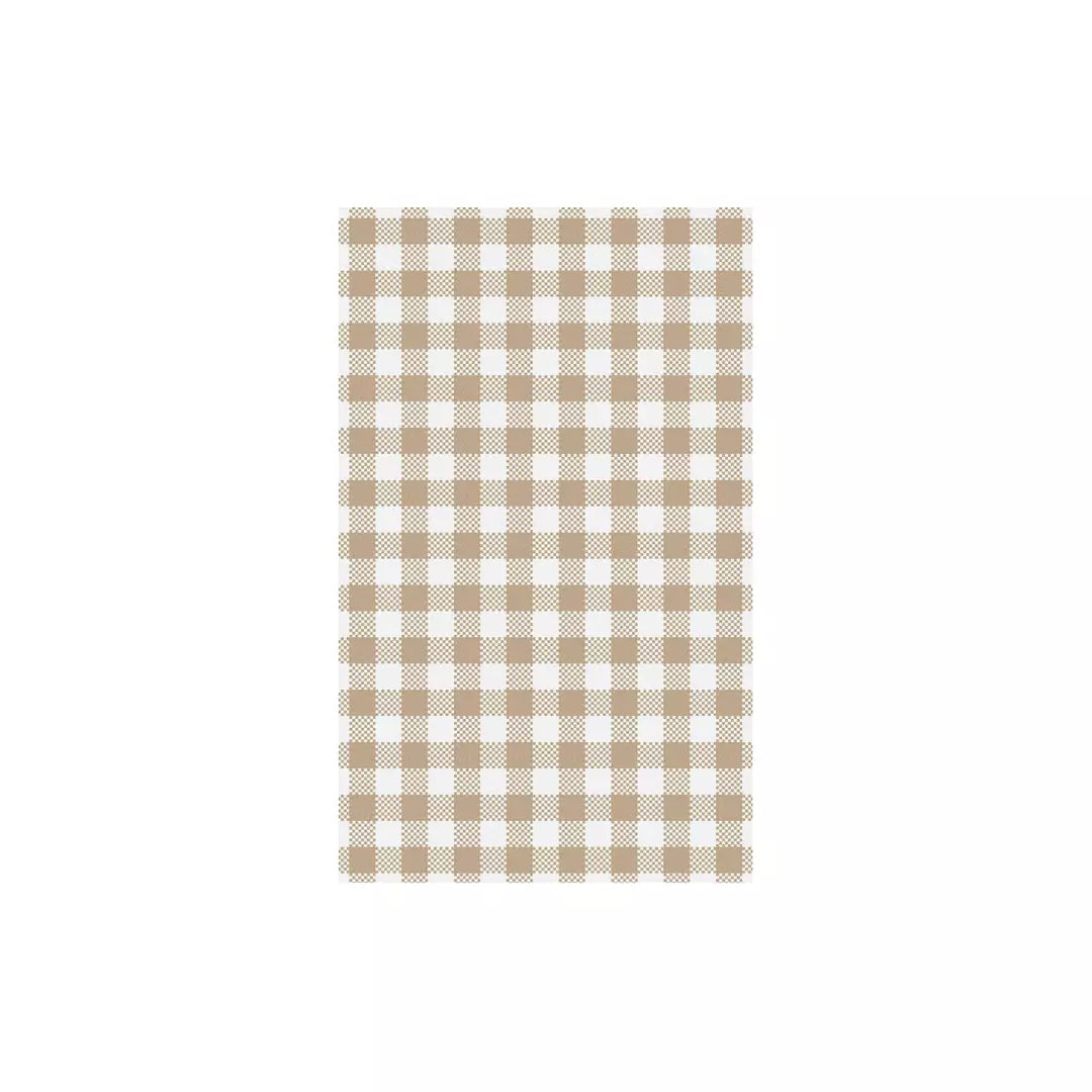 Greaseproof Paper Gingham Tan/Coffee - 190x310mm