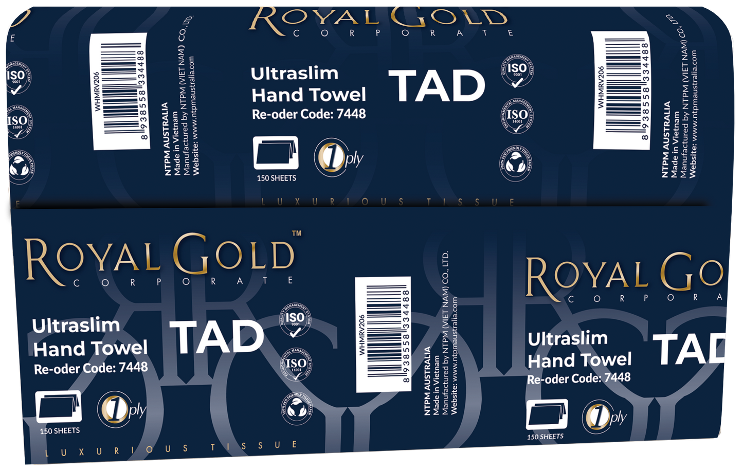 Royal Gold Corporate TAD Ultraslim Hand Towel 150 sheet Carton: 16 Packs