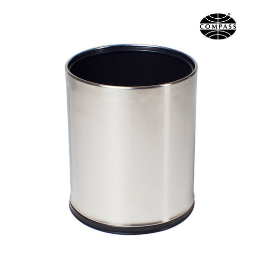 Waste Bin Stainless Steel Round with Liner - 10L Carton ( x 4 Bins)
