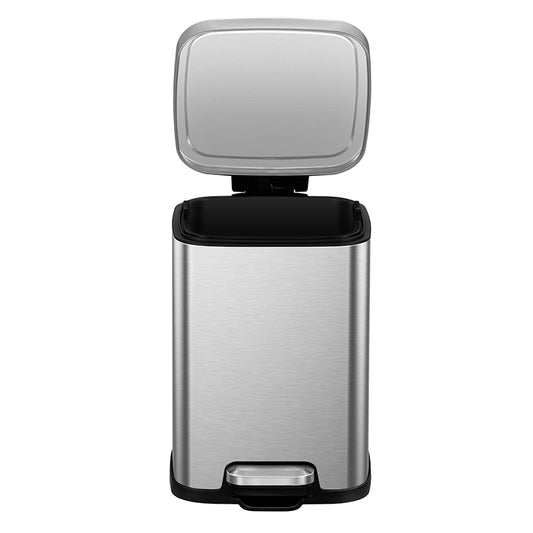 Stainless Steel Pedal Bin Square - 6L Carton ( x 4 Bins)