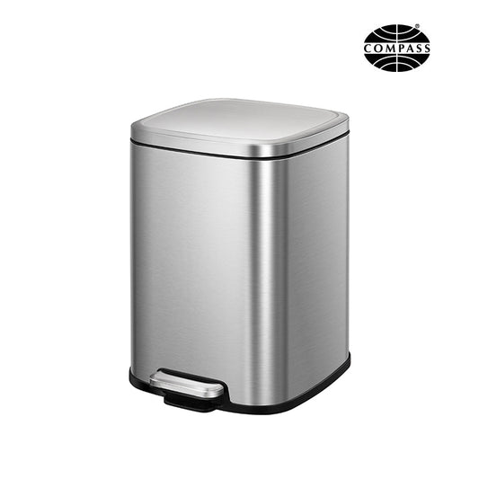 Stainless Steel Pedal Bin Square - 9L Carton ( x 4 Bins)
