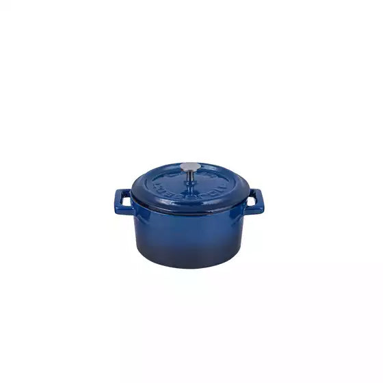 Lava Trend Cast Iron Mini Casserole Round 350ml - Blue