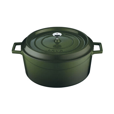 Lava Trendy Cast Iron Casserole 9.8L - Green