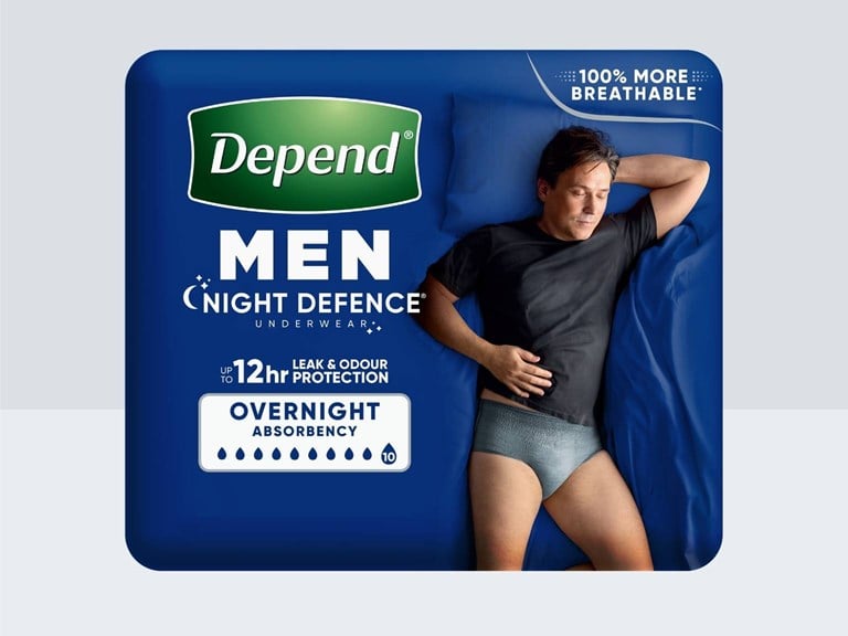 Depend® Night Defence Underwear for Men Large - Carton: 3 Packs