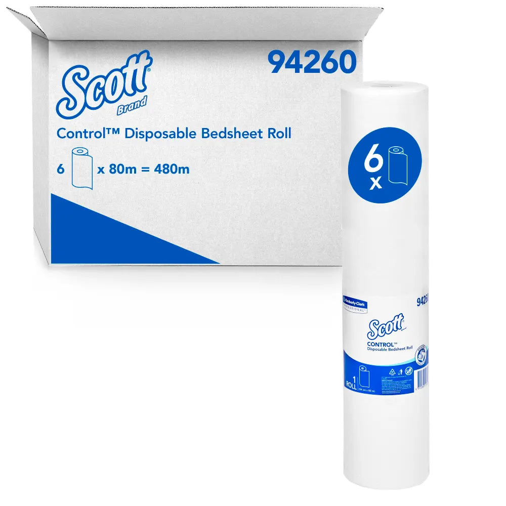 SCOTT® Control Disposable Bedsheet Roll - Carton: 6 Rolls