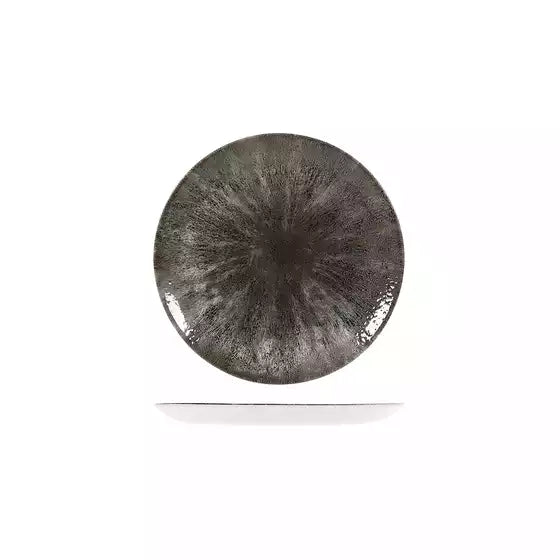 Churchill Round Coupe Plate Quartz Black - 217mm Carton: 12
