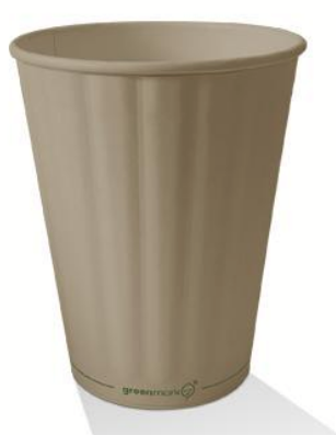 Bamboo Aqueous Coated  Embossed Double Wall Cup - 12oz