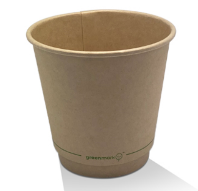 Bamboo Aqueous Coated Double Wall Hot Cup (one lid fits all sizes) - 8oz