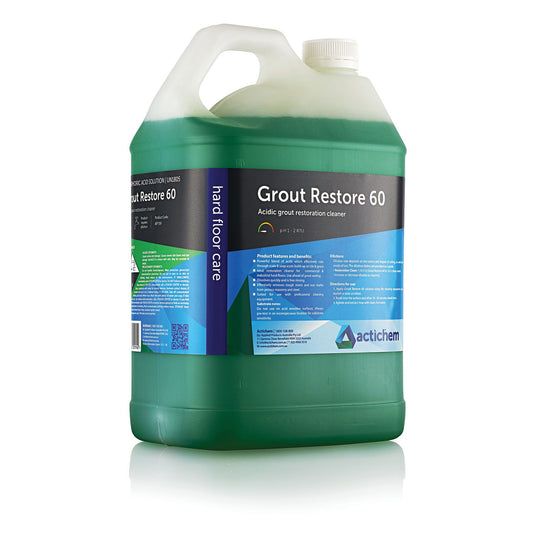 Grout Restore 60 - Phosphoric acid cleaner for removing cement and grout residues, mineral scale build-ups and efflorescence: 5L