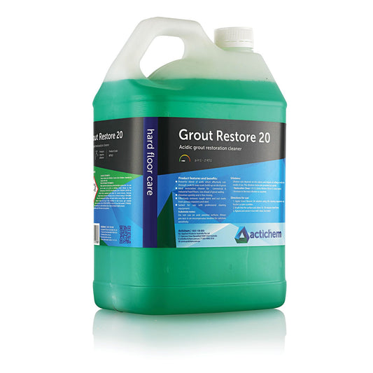 Grout Restore 20 - Phosphoric acid cleaner for removing cement and grout residues, mineral scale build-ups and efflorescence: 5L