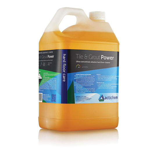 Tile & Grout Power - High-caustic, super strength tile cleaner for tough soil build-ups: 5L