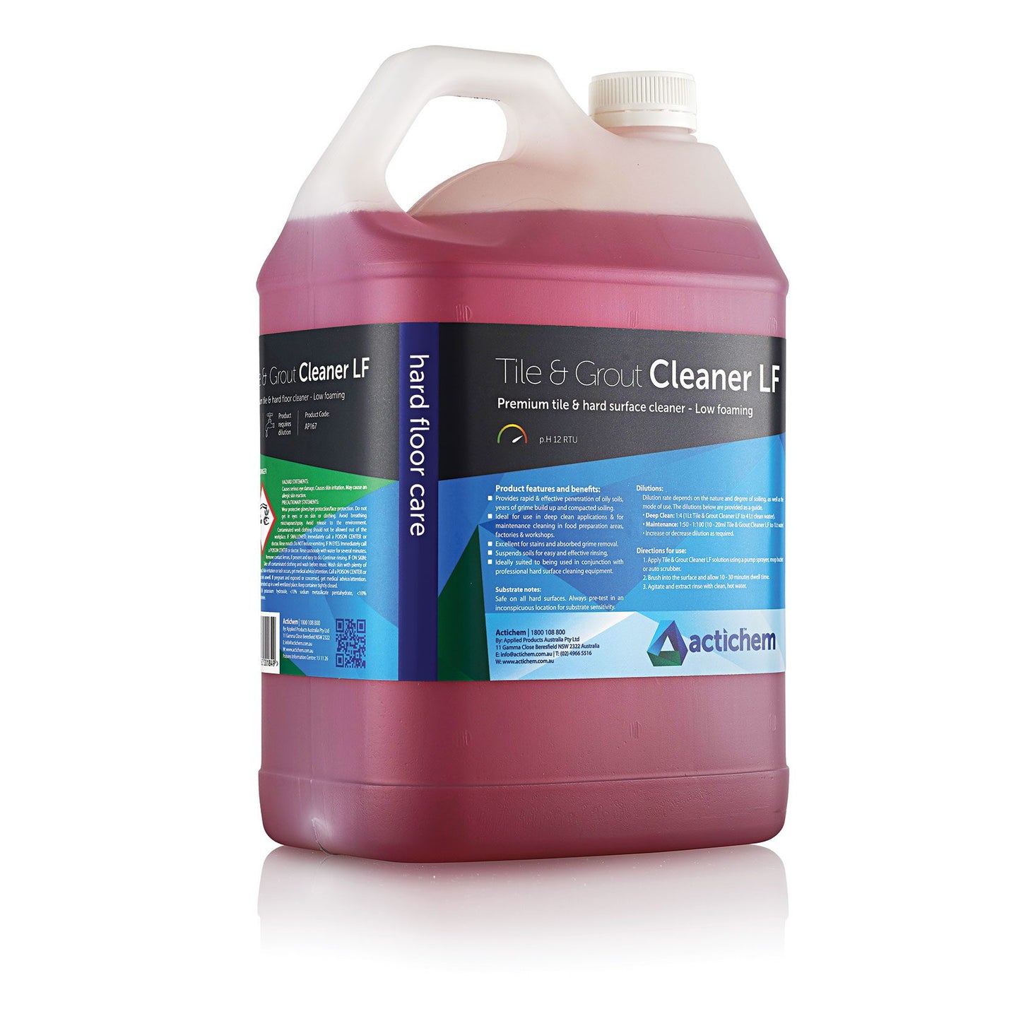Tile & Grout Cleaner LF- Low foam tile cleaner and degreaser: 5L