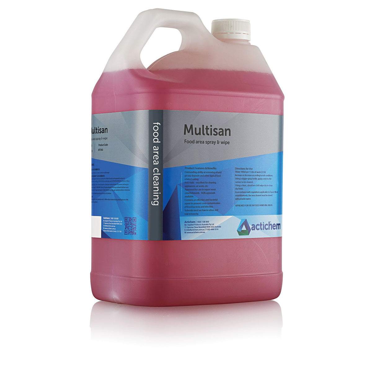Multisan – Food-Safe Spray & Wipe Cleaner - 5L