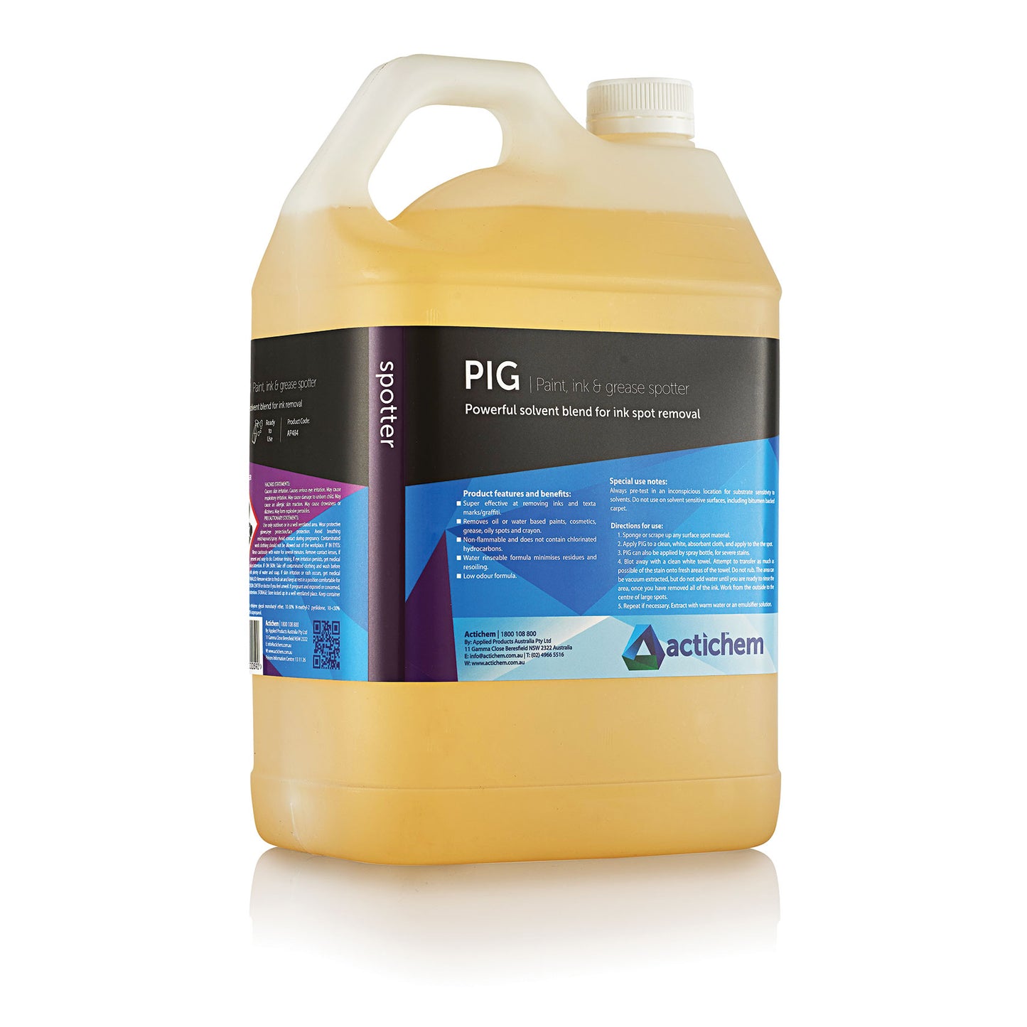 Actichem PIG (Paint, Ink & Grease Stain Remover) - 5L