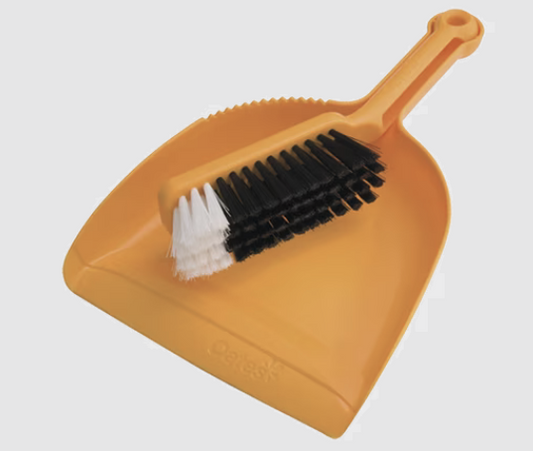 Oates Dustpan & Bannister Set - Yellow