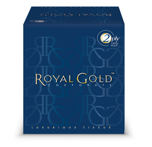 Royal Gold Corporate 2ply Facial Tissue 90 sheet Cube Box, Carton: 48 Boxes