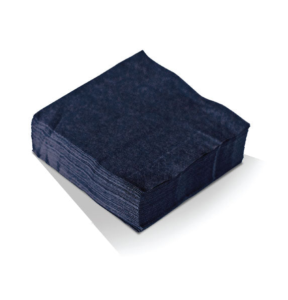 Cocktail Napkin 2ply - Black 1/4fold