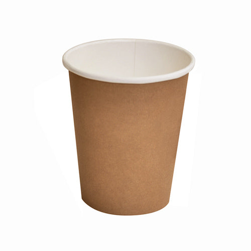 Brown PLA Coated Single Wall Hot Cup Standard - 8oz