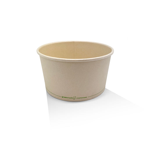 PLA Coated Bamboo Paper Salad Bowl - 32oz