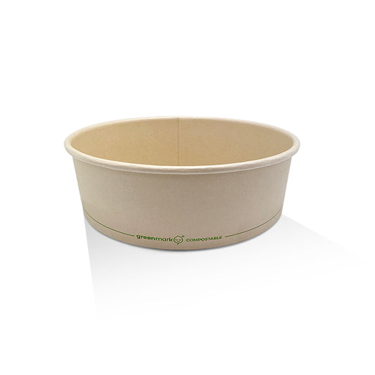 PLA Coated Bamboo Paper Salad Bowl -42oz