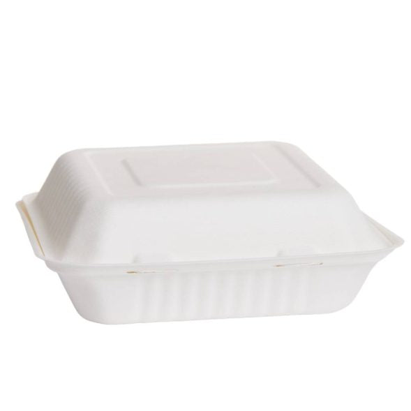 Bioway Sugarcane Large Dinner Box - White