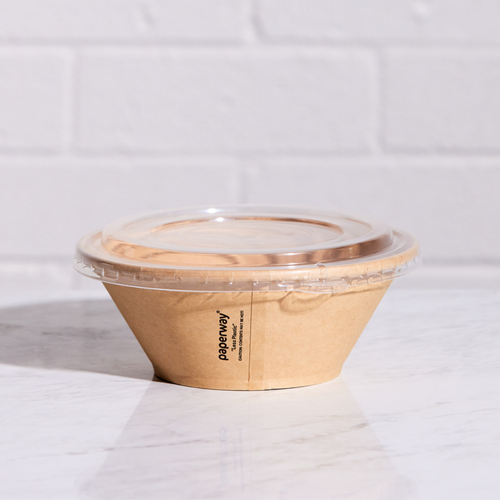 Paperway Deluxa Bowl PP Lid Clear - 1300ml