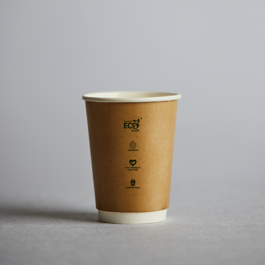 Kraft Truly Eco Double Wall Hot Cup - 8oz Universal 90mm