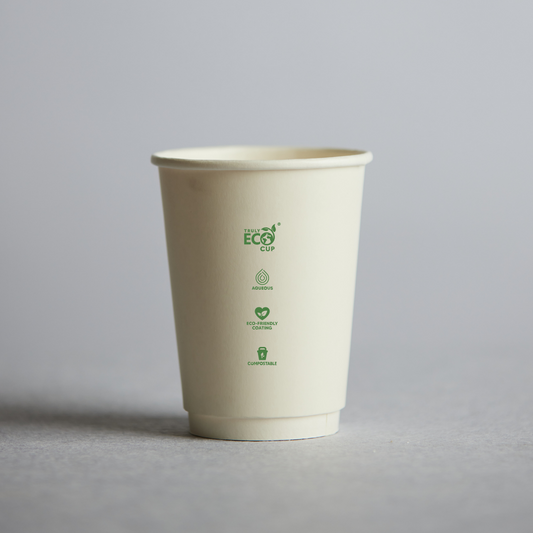 White Truly Eco Double Wall Hot Cup - 12oz