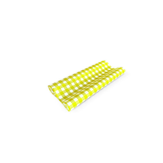 Greaseproof Paper Gingham Yellow - Large