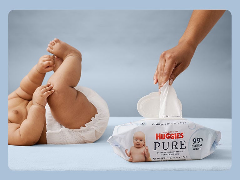 Huggies PURE 99% Purified Water Baby Wipes - 72 Wipes Carton: 4 Packs