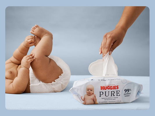 Huggies PURE 99% Purified Water Baby Wipes - 72 Wipes Carton: 4 Packs