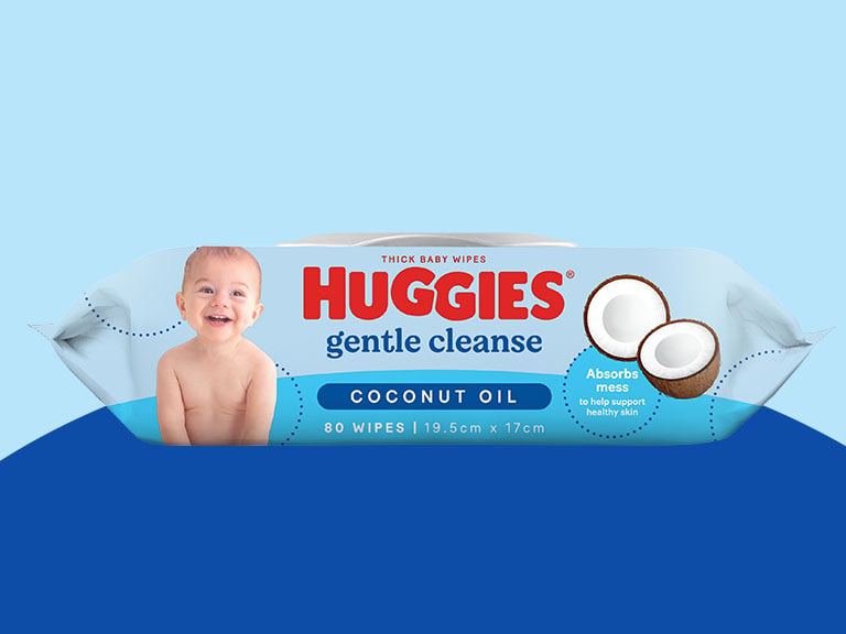 Huggies Gentle Cleanse Coconut Oil Baby Wipes - 80 wipes Carton: 4 Packs