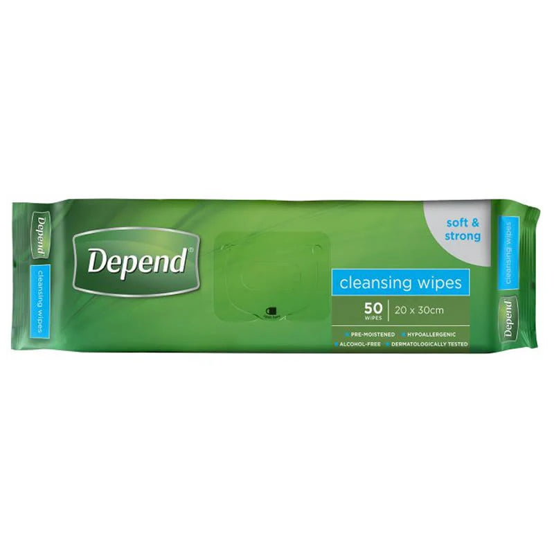 Depend Cleansing Wipes 50 Wipes Carton 14 Packs