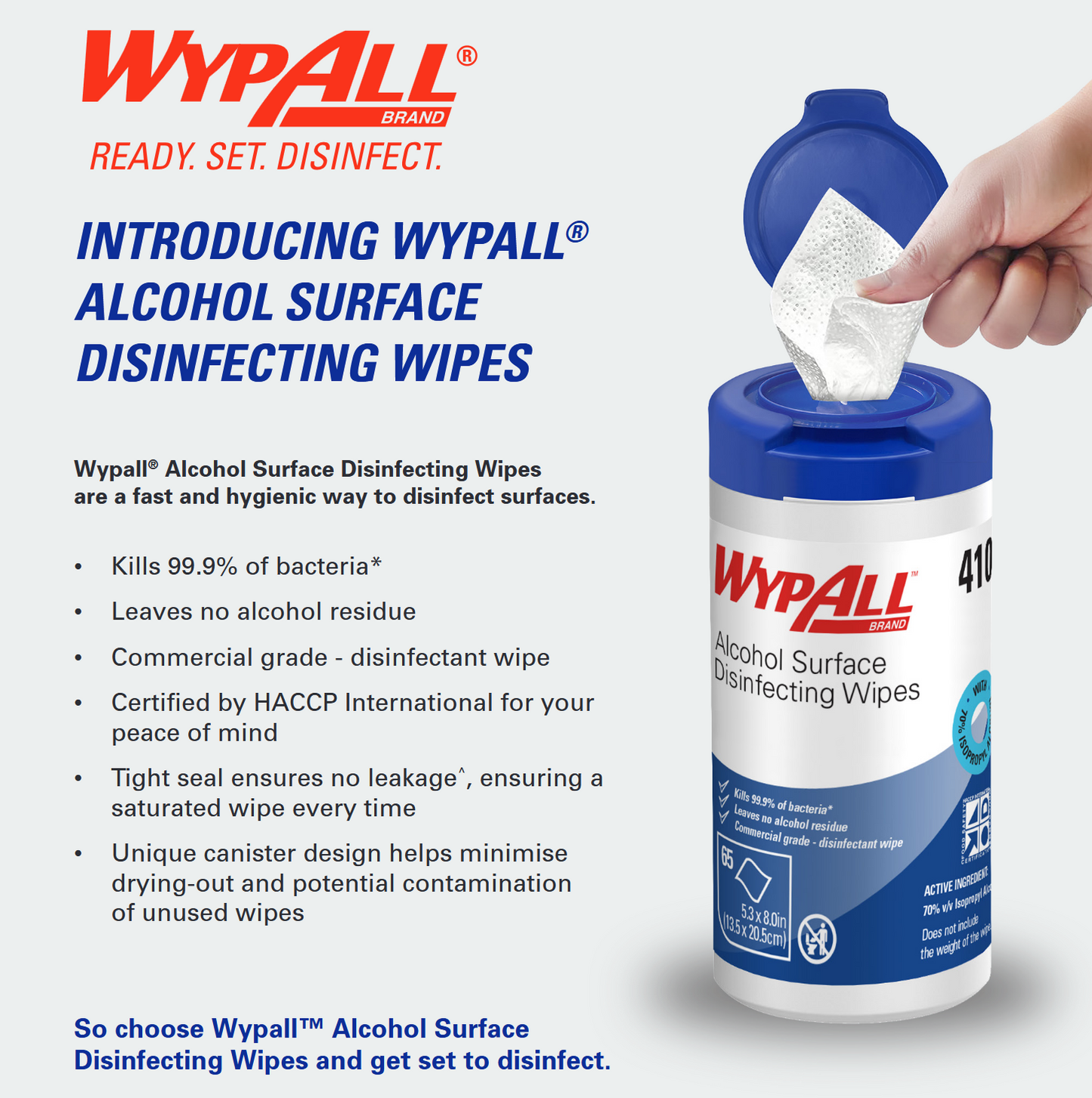 WypAll Alcohol Surface Disinfecting wipes