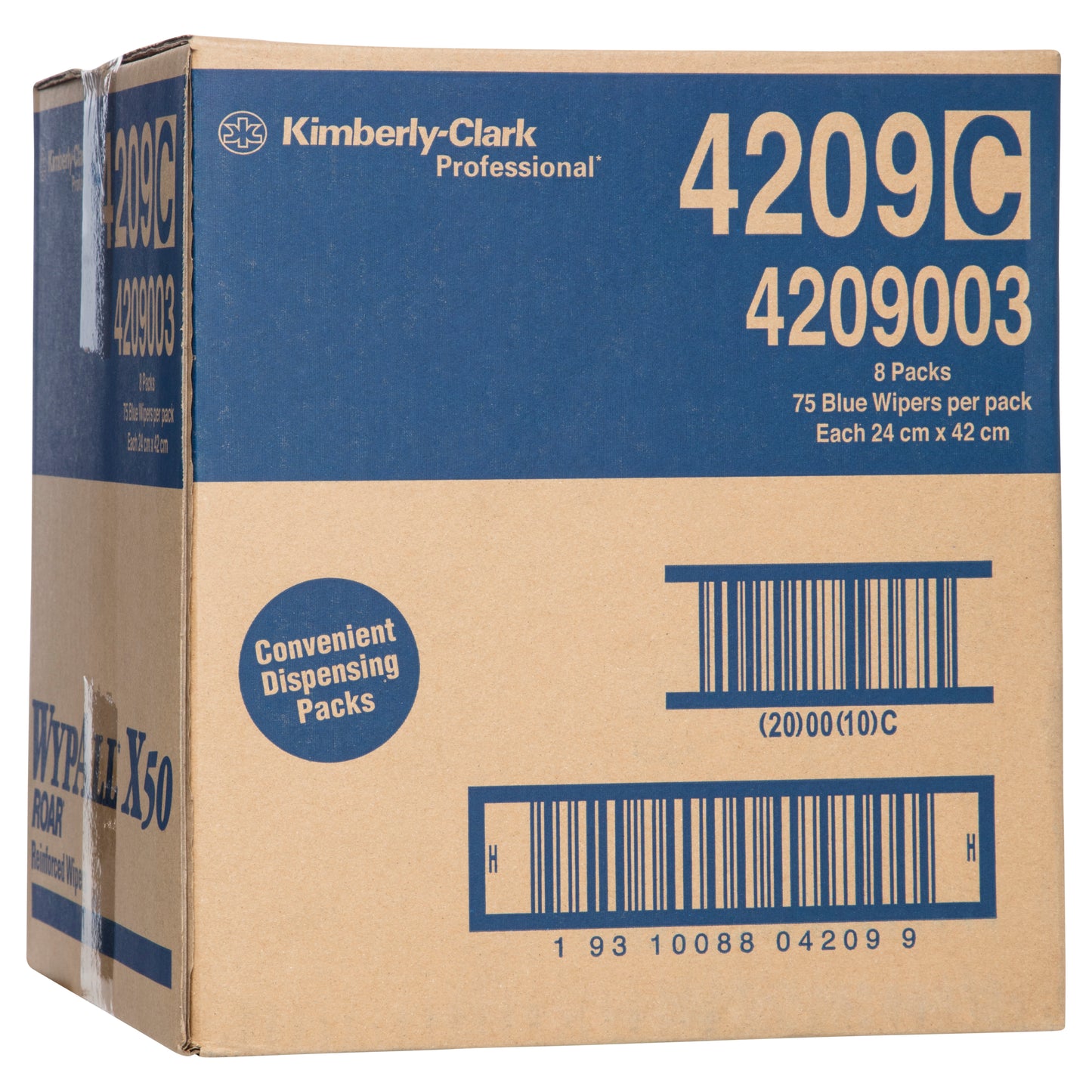 WYPALL® X50 Reinforced Single Sheet blue Wipers