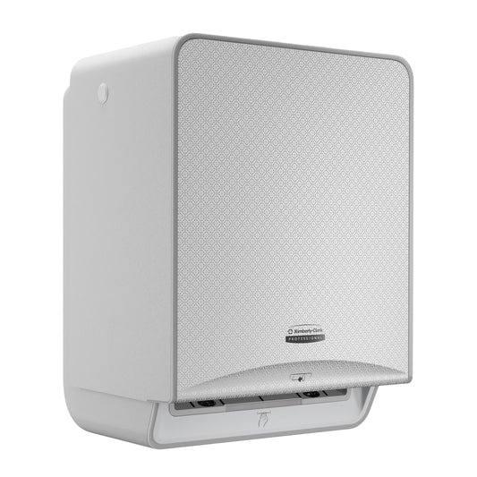 Kimberly-Clark Professional® ICON™ Automatic Roll Towel Dispenser with Silver Mosaic Design Faceplate