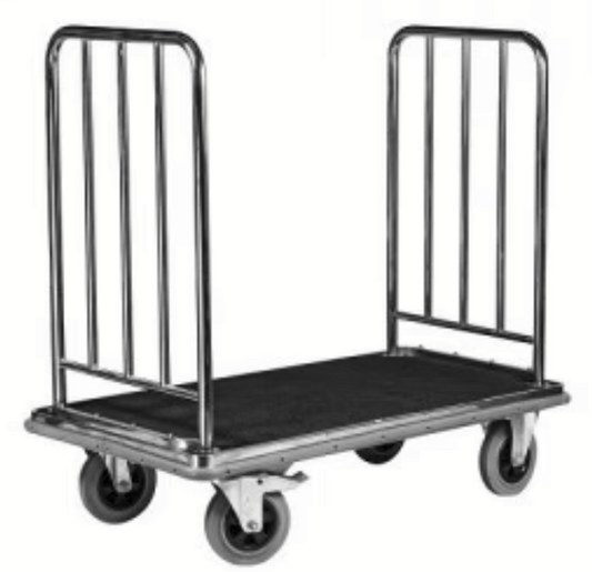 Wagen Heritage Luggage Platform Trolley 4 Star - Medium Silver