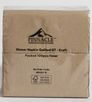 Dinner Napkin Quilted GT Fold - Kraft Carton: 1,000