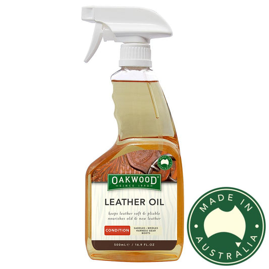 Leather Oil for Leather Saddles, Tack & Accessories - Carton: 4 x 500ml